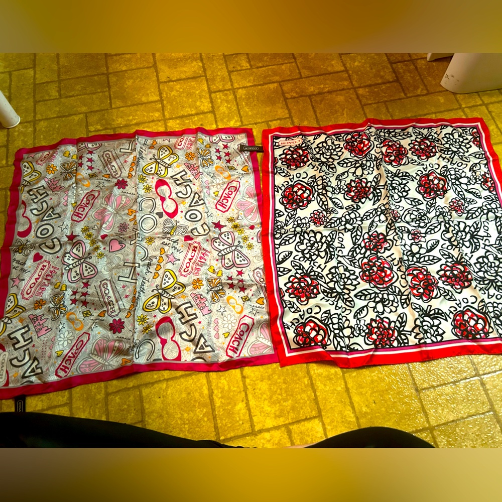 Coach silk scarves